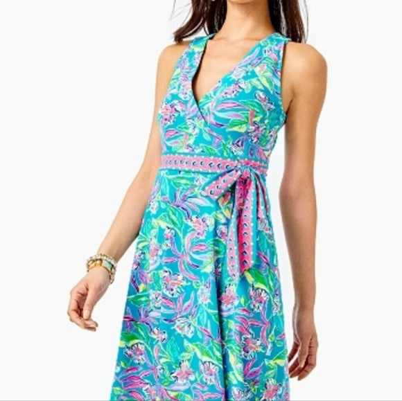 NWT Lilly Pulitzer Clancie Wrap Dress Size Large - Picture 2 of 5